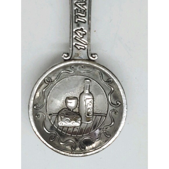 Measuring Spoon Replacement 1/4 Tsp Grape Wine Silver Tone Ganz Zinc - Picture 5 of 7